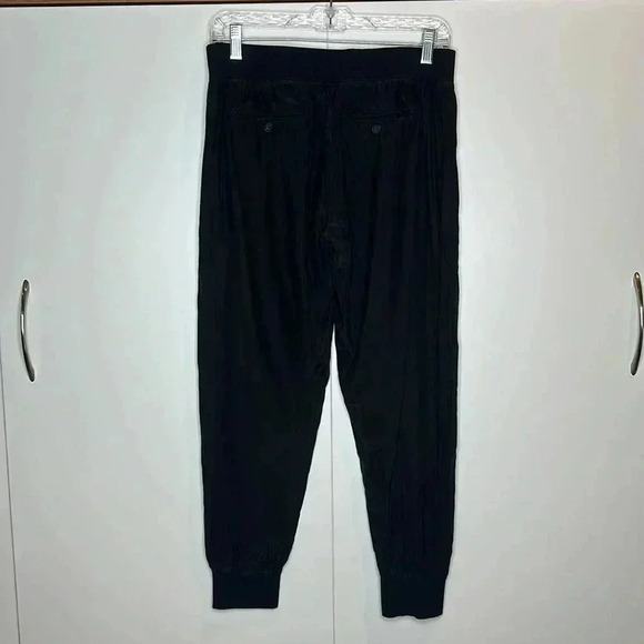 ATM Womens Black Silk Jogger Pants Relaxed Fit 100% Silk Size Small - Picture 6 of 10